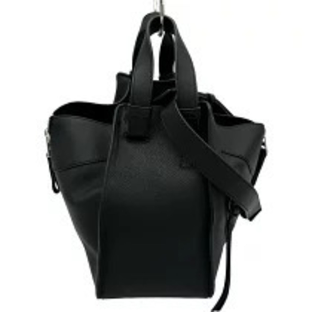 Loewe Hammock Black Leather Shoulder Bag